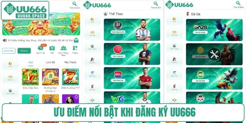 Ưu điểm nổi bật khi đăng ký UU666